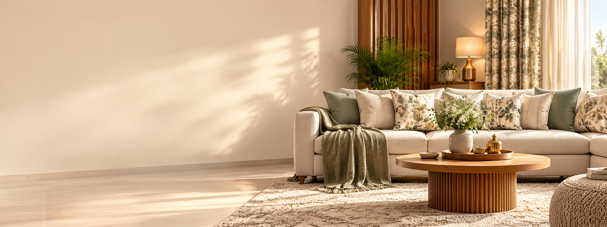 Elegant living room with beautiful home furnishings