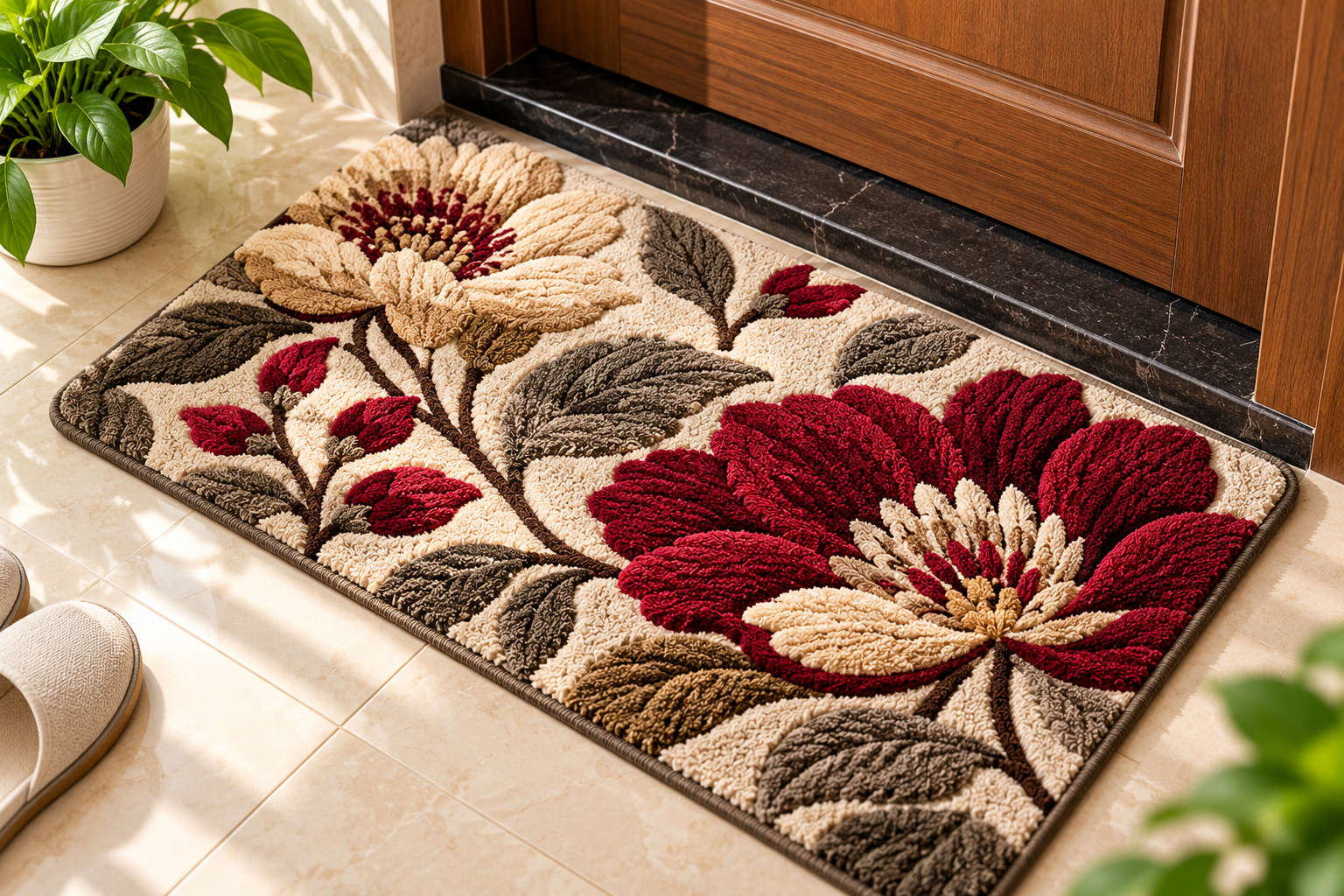 Premium Floral Door Mat