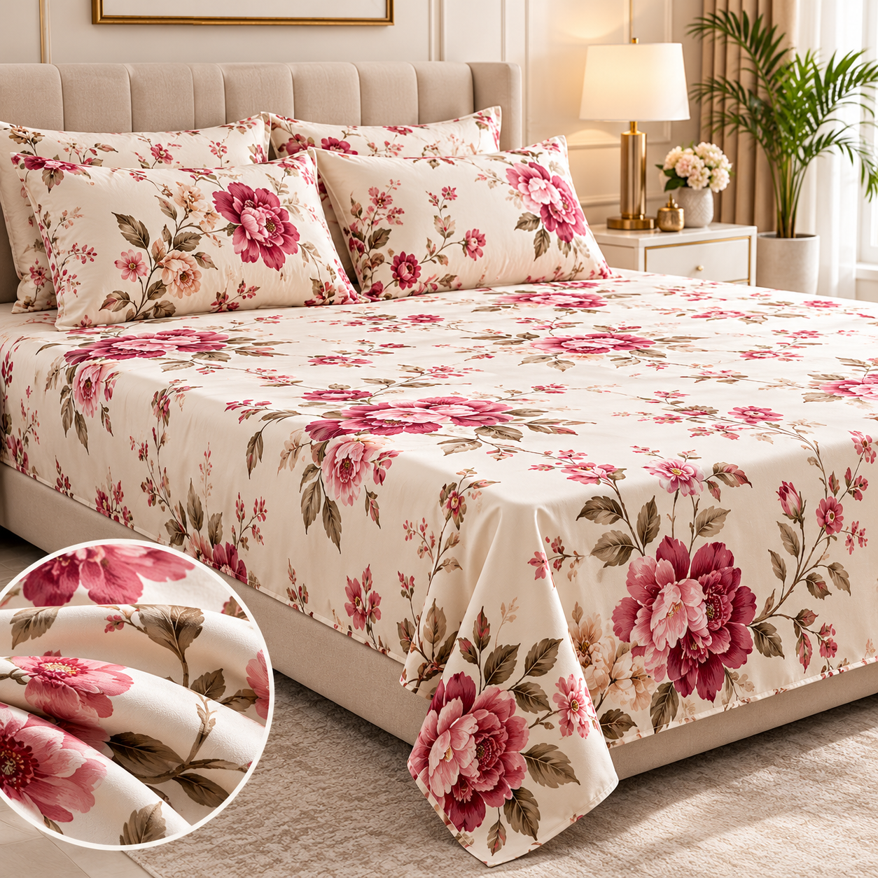 Luxury Printed Bedsheet